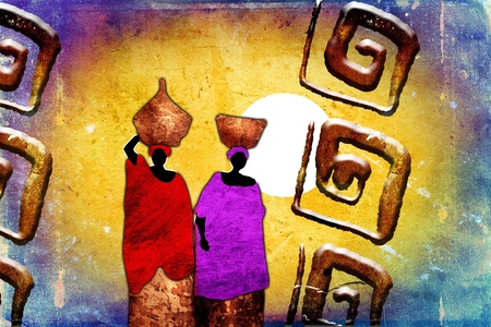 Africa retro vintage styleの写真素材