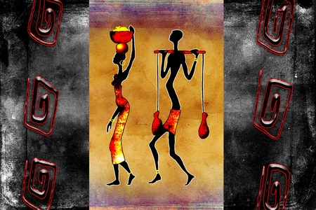 Africa retro vintage styleの写真素材