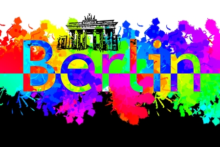 Berlin art design illustrationの写真素材