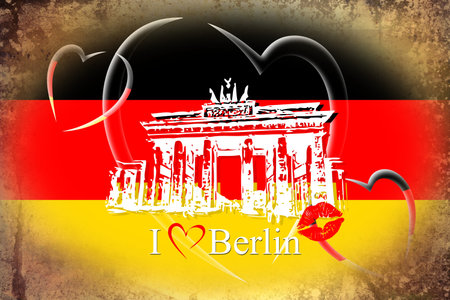 Berlin art design illustrationの写真素材