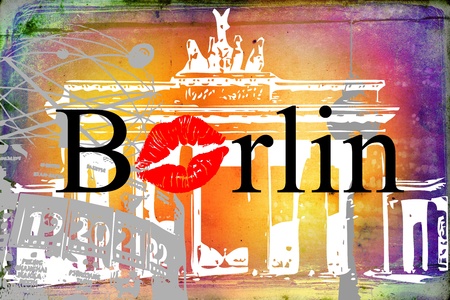 Berlin art design illustrationの写真素材
