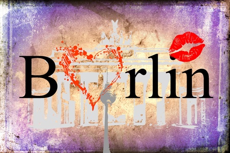 Berlin art design illustrationの写真素材