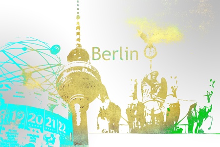 Berlin art design illustrationの写真素材