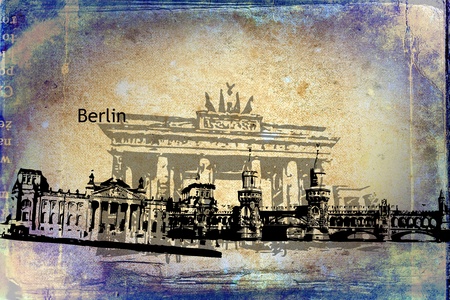Berlin art design illustrationの写真素材