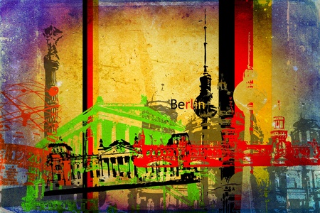 Berlin art design illustrationの写真素材