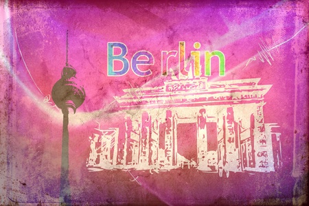 Berlin art design illustrationの写真素材