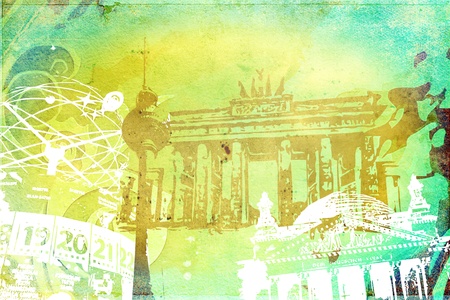 Berlin art design illustrationの写真素材