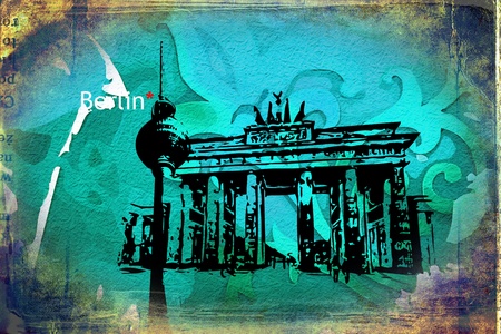 Berlin art design illustrationの写真素材