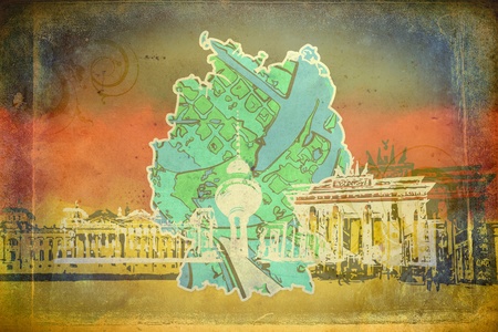 Berlin art design illustrationの写真素材