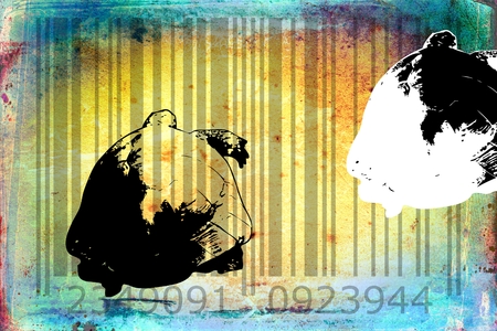 barcode animal design art ideaの写真素材