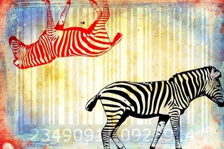 barcode animal design art ideaの写真素材