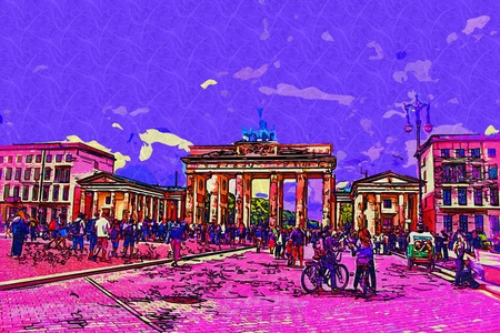 Berlin art design illustrationの写真素材