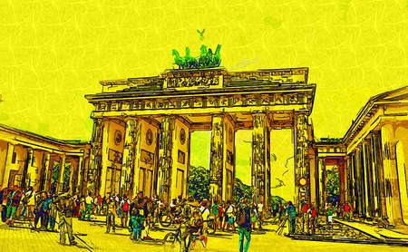 Berlin art design illustrationの写真素材