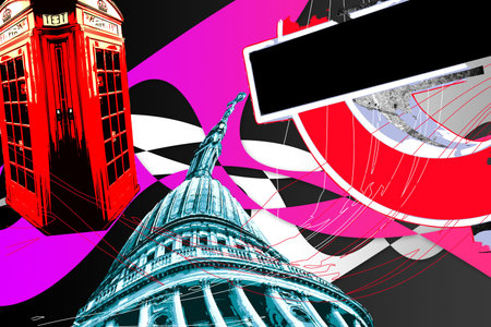 London art design illustrationの写真素材