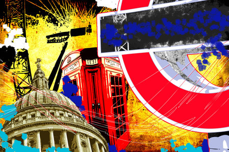 London art design illustrationの写真素材