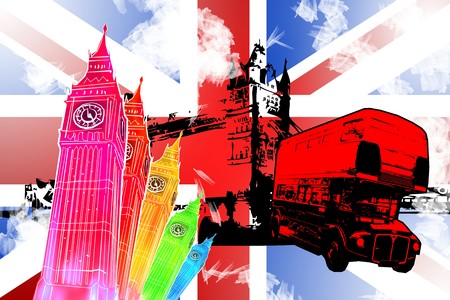 London art design illustrationの写真素材