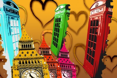 London art design illustrationの写真素材