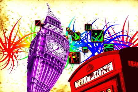 London art design illustrationの写真素材