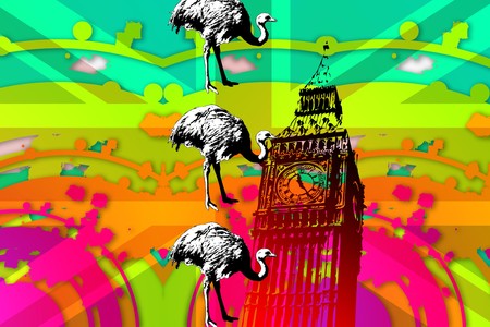 London art design illustrationの写真素材