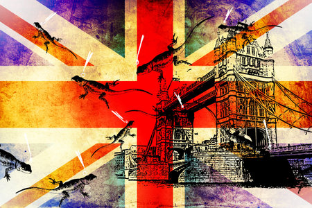 London art design illustrationの写真素材