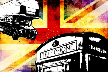 London art design illustrationの写真素材