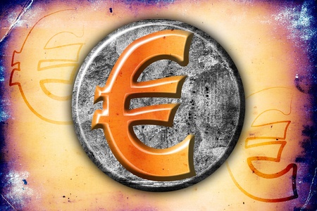 Euro icon illustrationの写真素材