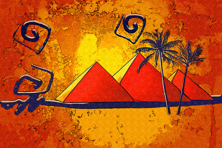 African ethnic motive retro vintageの写真素材