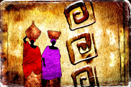 African ethnic retro vintageの写真素材