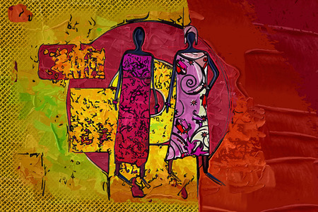 African ethnic retro vintageの写真素材