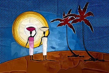 African ethnic retro vintageの写真素材