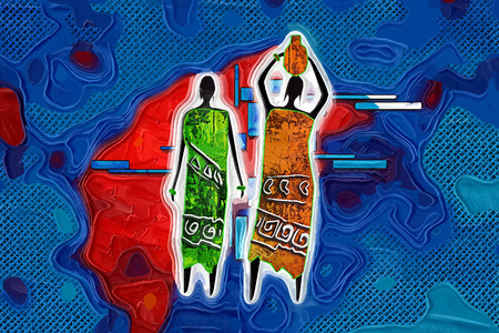 African ethnic retro vintageの写真素材