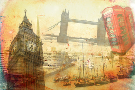 London art design illustrationの写真素材