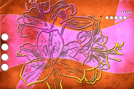 Abstract oil painting illustrationの写真素材