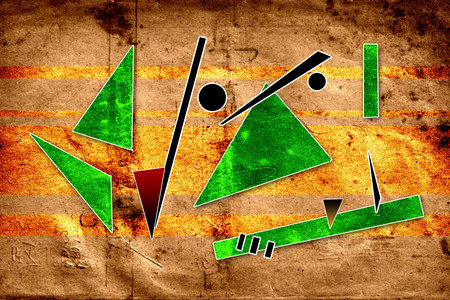 Abstract oil painting illustration