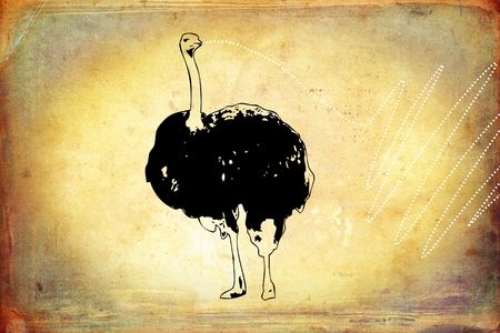 Animal wild vintage retro illustrationの写真素材