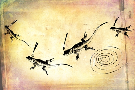 Animal wild vintage retro illustrationの写真素材