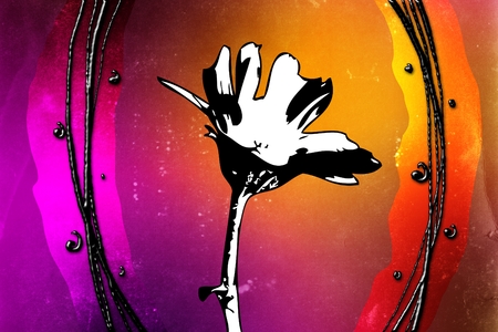 abstraction flower art illustrationの写真素材