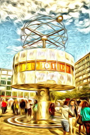 Berlin oil art illustrationの写真素材