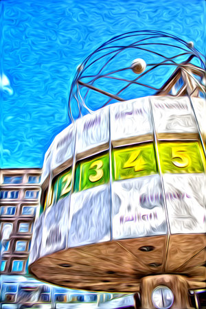 Berlin oil art illustrationの写真素材