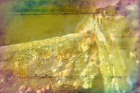 Grungy brushed yellow metal brass plate