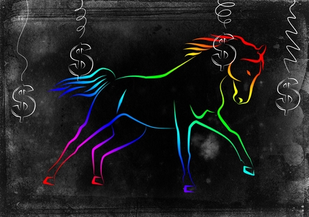 Horse illustration art design iconの写真素材