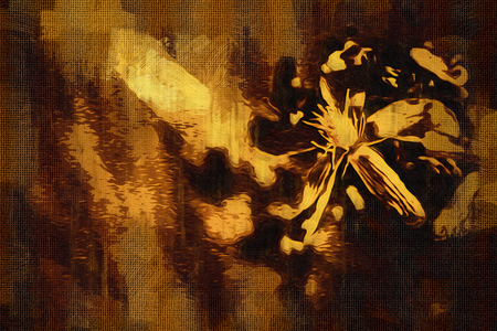 Vintage background with art illustration flowerの写真素材