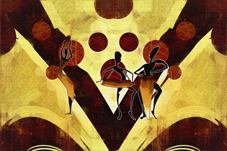 African ethnic retro vintage illustrationの写真素材
