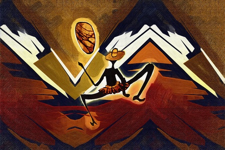 African ethnic retro vintage illustrationの写真素材