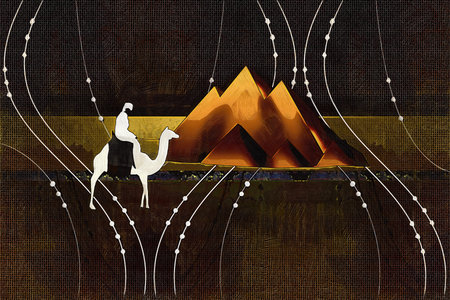 African ethnic retro vintage illustrationの写真素材