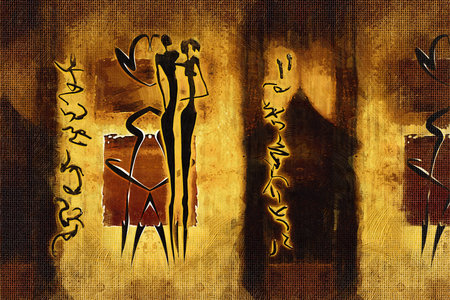 African ethnic retro vintage illustrationの写真素材