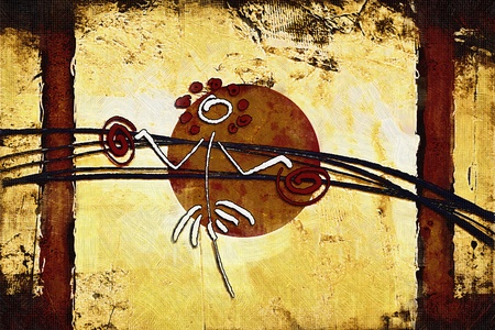 African ethnic retro vintage illustrationの写真素材