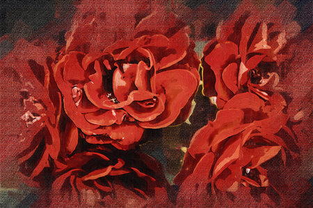 Vintage background with art illustration flower