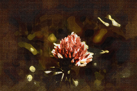 Vintage background with art illustration flowerの写真素材