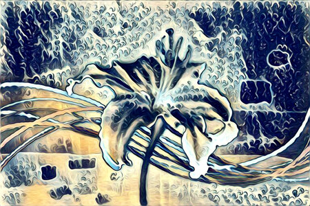 abstraction flower art illustrationの写真素材